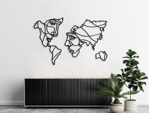 Drevko Umělecká Mapa světa na zeď - Dvě tváře