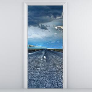 Fototapeta na dveře - Cesta v bouři (95x205cm)
