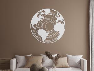 Drevko Kulatá mapa světa na zeď