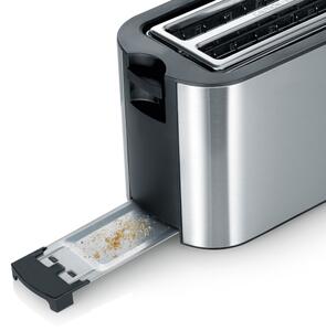 Severin AT 2590 - Topinkovač s čtyřmi otvory 1400W/230V nerez/černá
