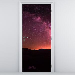 Fototapeta na dveře - Růžová mléčná dráha (95x205cm)