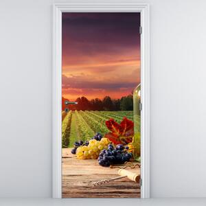Fototapeta na dveře - Vinice s vínem (95x205cm)