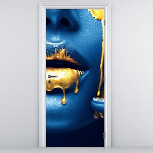 Fototapeta na dveře - Lidský obličej (95x205cm)