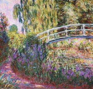 Monet, Claude - Obrazová reprodukce The Japanese Bridge, Pond with Water Lilies, 1900, (40 x 40 cm)