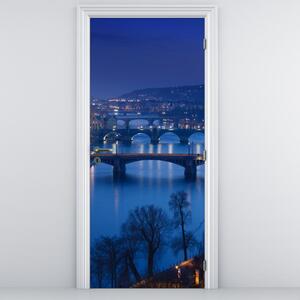 Fototapeta na dveře - Pražské mosty (95x205cm)
