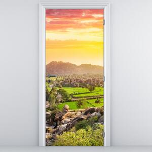 Fototapeta na dveře - Hampi, údolí v Indii (95x205cm)