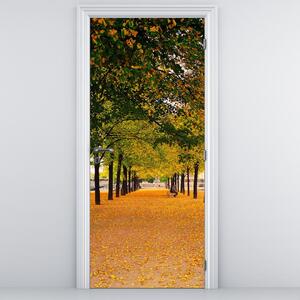 Fototapeta na dveře - Aleje podzimních stromů (95x205cm)