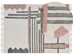 Bavlněný koberec 160 x 230 cm béžová/černá MURADIYE