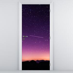Fototapeta na dveře - Obloha s padající hvězdou (95x205cm)