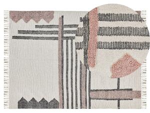 Bavlněný koberec 140 x 200 cm béžová/černá MURADIYE