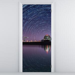 Fototapeta na dveře - Noční obloha s hvězdami (95x205cm)