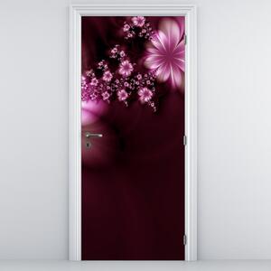 Fototapeta na dveře - Abstrakce, květiny (95x205cm)