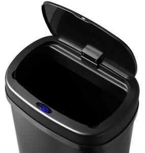 Čtvercový odpadkový koš se senzorem - 50 L - černý