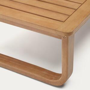 Dřevěný zahradní konferenční stolek Kave Home Sacaleta 100 x 60 cm