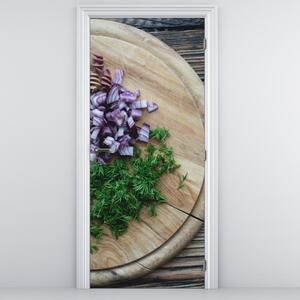 Fototapeta na dveře - Z kuchyňského prkénka (95x205cm)