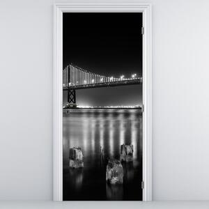Fototapeta na dveře - Černobílý most (95x205cm)