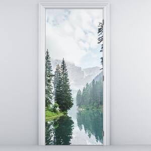Fototapeta na dveře - Lesní jezero (95x205cm)