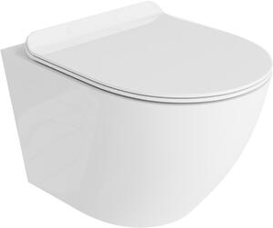 LaVita Sofi wc mísa se sedátkem s pomalým sklápěním stojícístativ bez splachovacího kruhu bílá lesk 5900378332558