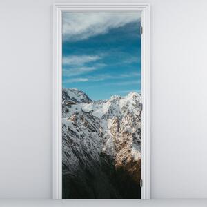 Fototapeta na dveře - Zasněžené vrcholky (95x205cm)