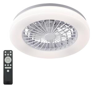 LED Stm stropní svítidlo s ventilátorem VENTELUX LED/24W/230V stříbrná + DO