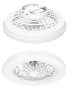 LED Stm stropní svítidlo s ventilátorem VENTELUX LED/24W/230V stříbrná + DO