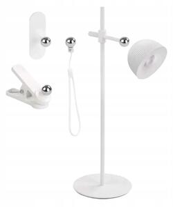 LED stolní lampa Noční do školy Magnet držák s USB stmívačem bílá