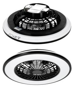 LED RGBW Stm stropní svítidlo s ventilátorem VENTELUX LED/48W/230V černá + DO