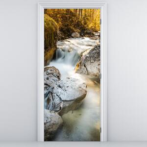 Fototapeta na dveře - Lesní potok (95x205cm)
