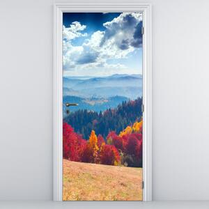 Fototapeta na dveře - Barevná podzimní krajina (95x205cm)