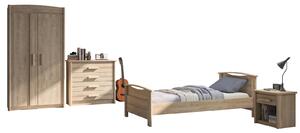 Aldo Patrová postel s psacím stolem a skříní Montana oak blond