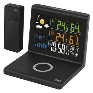 Meteostanice s bezdrátovým nabíjením 5V 2xAA + 2xAAA černá