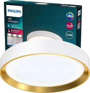 Philips Hanno stropní svítidlo LED 24W 2800lm 4000K SceneSwitch CRI80 38cm kulaté IP20, bílá/zlatá