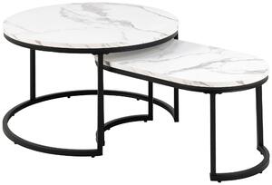 KONFERENČNÍ STOLEK, černá, bílá, kov, kompozitní dřevo, 70/42/70 cm MID.YOU - Konferenční stolky, Online Only