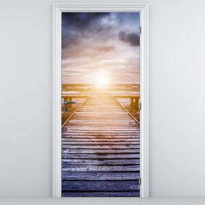 Fototapeta na dveře - Molo se sluncem (95x205cm)