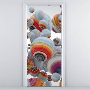 Fototapeta na dveře - Malované koule (95x205cm)