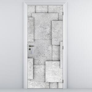 Fototapeta na dveře - Abstrakce betonových kachliček (95x205cm)