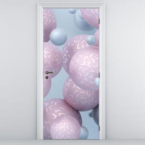 Fototapeta na dveře - Pastelové koule (95x205cm)