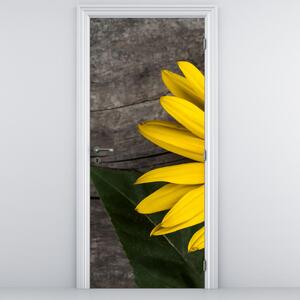 Fototapeta na dveře - Květ slunečnice (95x205cm)