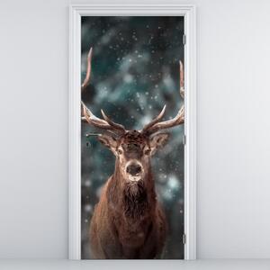 Fototapeta na dveře - Majestátnost jelena (95x205cm)