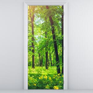 Fototapeta na dveře - Jarní listnatý les (95x205cm)