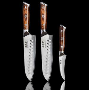 Gudaro-SADA 2x Santoku kuchyň. nůž FENG 7,5"+ 1xKuchyňský nůž na ovoce FENG 3,5"