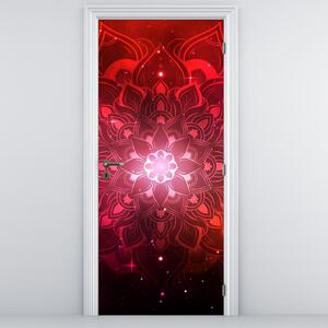 Fototapeta na dveře - Červená abstrakce (95x205cm)