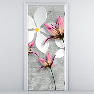 Fototapeta na dveře - Květinová abstrakce (95x205cm)