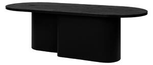 Černý konferenční stolek s deskou v dubovém dekoru 50x115 cm Looi – noo.ma