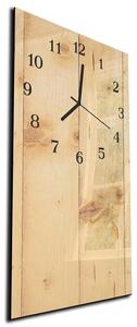 Nástěnné hodiny 30x60cm surové přírodní dřevo - plexi