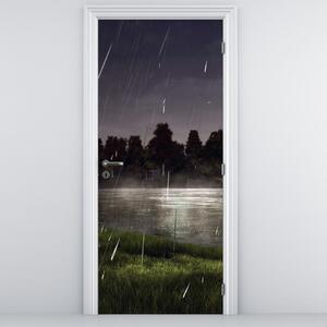 Fototapeta na dveře - Deštivý večer (95x205cm)