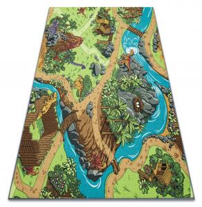 Makro Abra Dětský kusový koberec REBEL ROADS Dino World 29 Dinosauři protiskluzový vícebarevný Rozměr: 140x200 cm