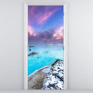 Fototapeta na dveře - Modrá laguna na Islandu (95x205cm)