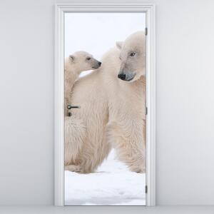 Fototapeta na dveře - Lední medvědi (95x205cm)