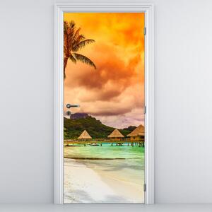 Fototapeta na dveře - Ostrov Bora Bora (95x205cm)